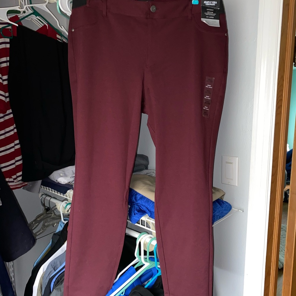 NWT Simply Vera Wang Midrise Skinny Pants Size XXL
